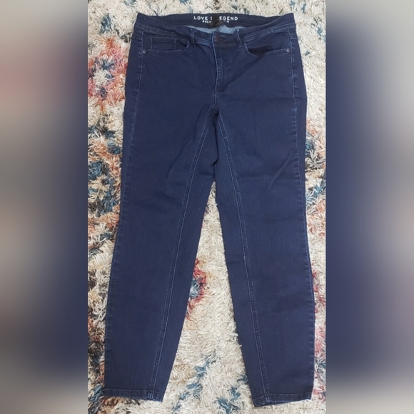 Love & Legend High Waisted Rise Skinny Jeans Stretchy Jeggings Plus Size Dark - Picture 3 of 4